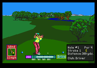 PGA Tour Golf (USA, Europe) (v1.2) In game screenshot